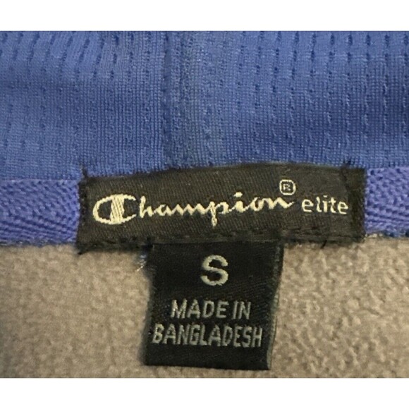 Champion Elite UNIVERSITY Of KANSAS Jayhawks Gray Polyester Hoodie Sz Small - Picture 3 of 6